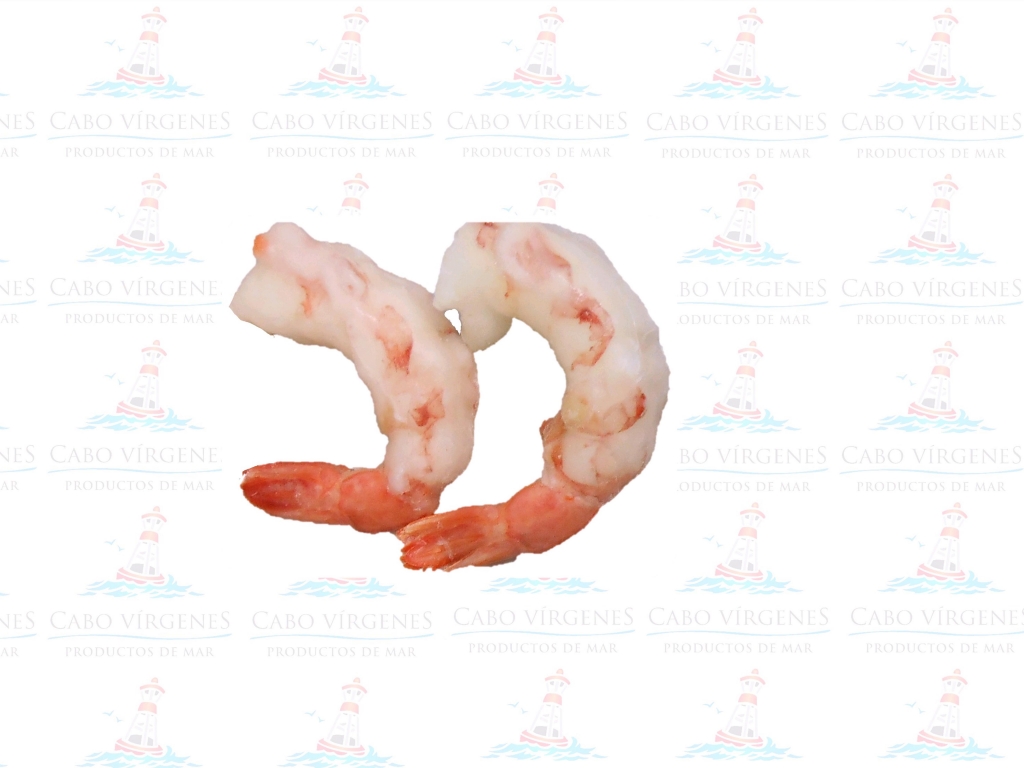 red shrimp peeled and deveined tail on