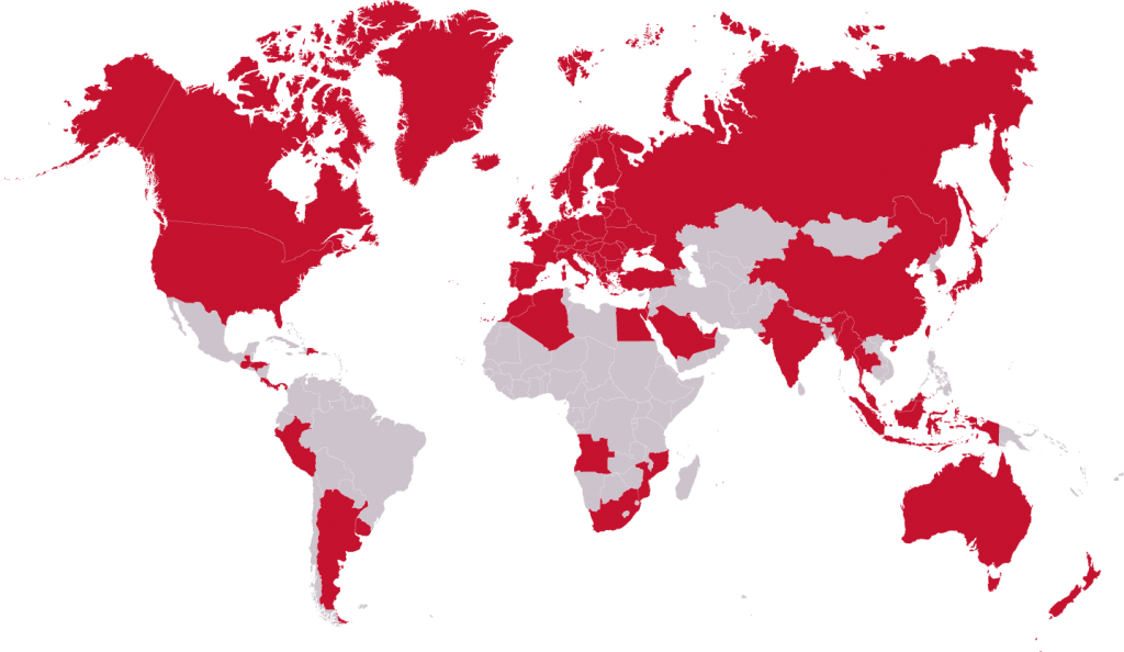 carte des exportations