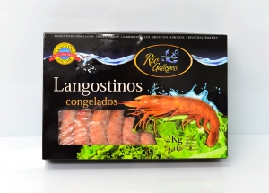 Langostino entero, nuestra marca Río Gallegos